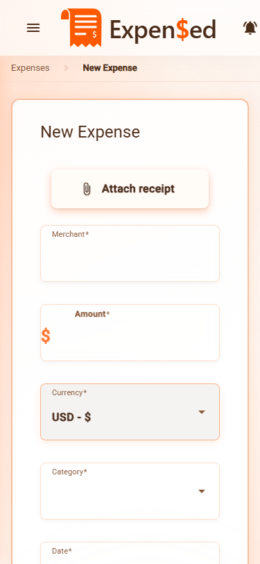 Category Selector Mobile